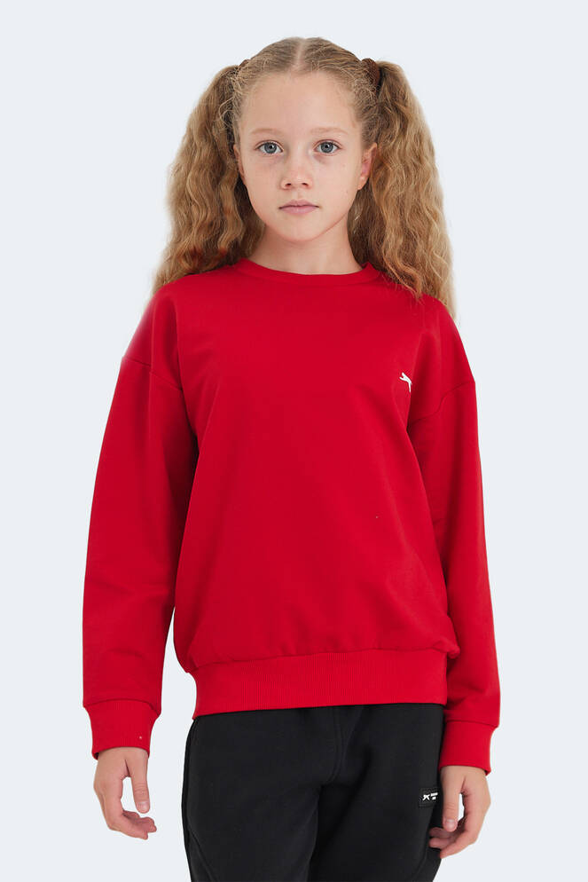 Slazenger LUPPA Unisex Çocuk Sweatshirt Kırmızı