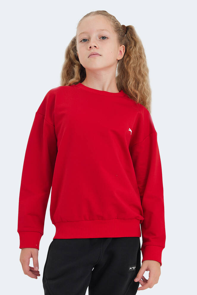 Slazenger LUPPA Unisex Çocuk Sweatshirt Kırmızı