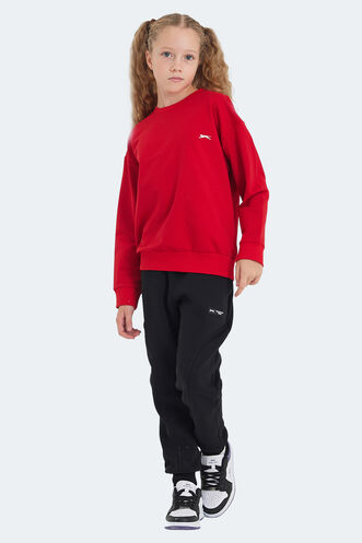 Slazenger LUPPA Unisex Çocuk Sweatshirt Kırmızı - Thumbnail