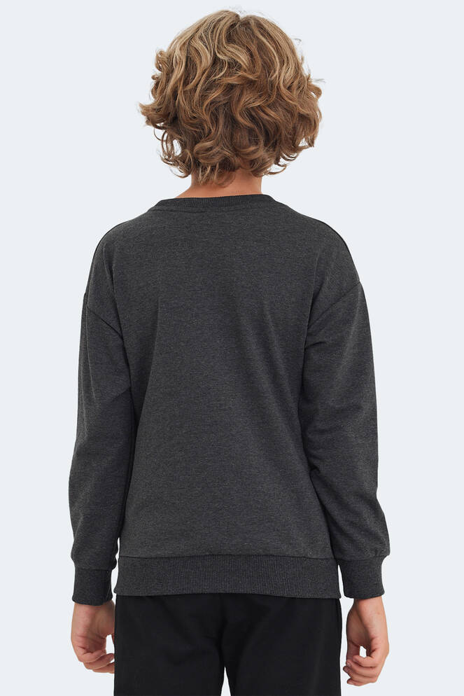 Slazenger LUPPA Unisex Çocuk Sweatshirt Koyu Gri