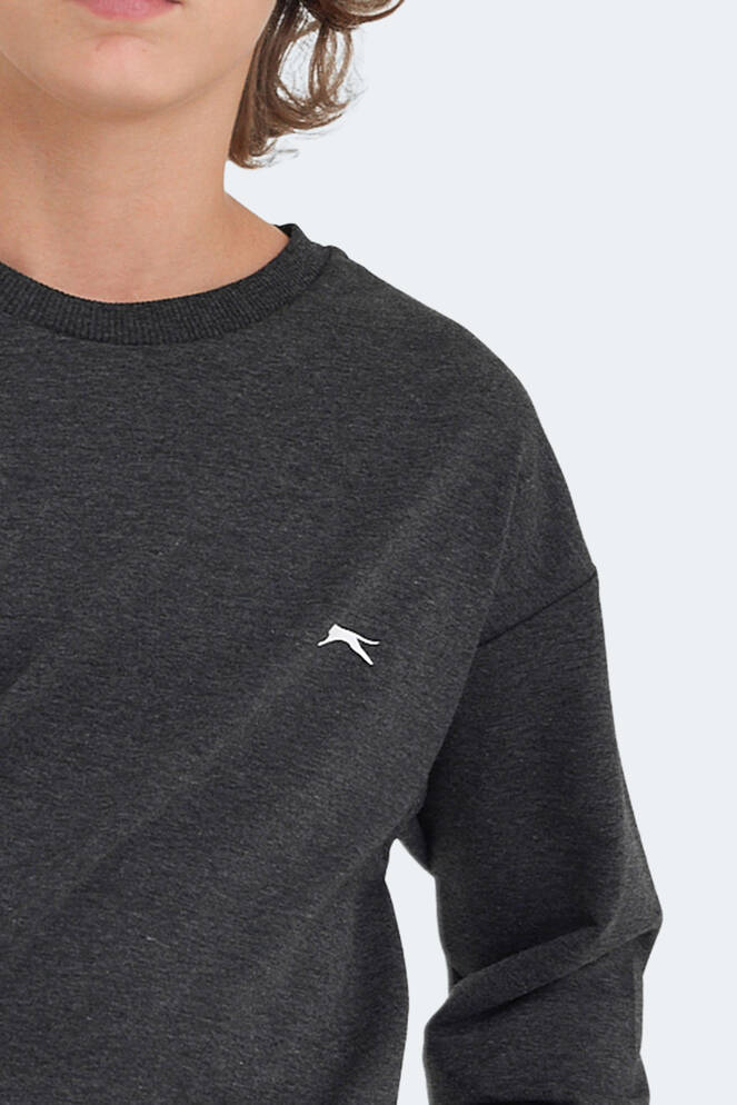 Slazenger LUPPA Unisex Çocuk Sweatshirt Koyu Gri