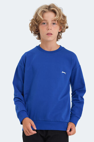 Slazenger - Slazenger LUPPA Unisex Çocuk Sweatshirt Saks Mavi