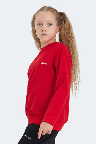 Slazenger LUPPA Unisex Kids Sweatshirt Red - Thumbnail