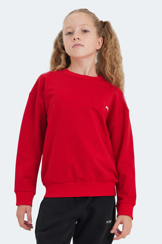 Slazenger LUPPA Unisex Kids Sweatshirt Red - Thumbnail