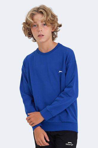 Slazenger LUPPA Unisex Kids Sweatshirt Royal Blue - Thumbnail