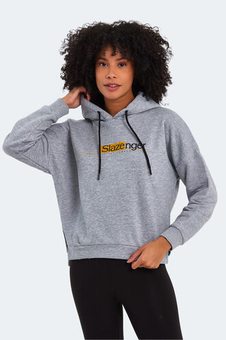 Slazenger MAGNET Kadın Sweatshirt Gri - Thumbnail