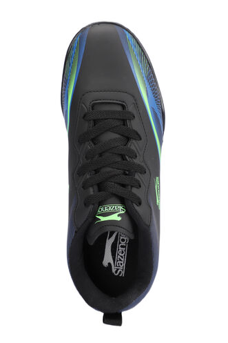 Slazenger MARCELL HS Football Boy Kids Indoor Soccer Shoes Black - Green - Thumbnail