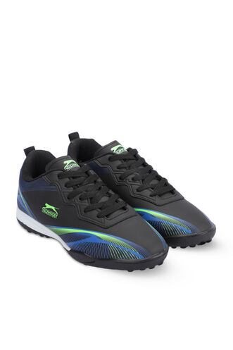 Slazenger MARCELL HS Football Boy Kids Indoor Soccer Shoes Black - Green - Thumbnail