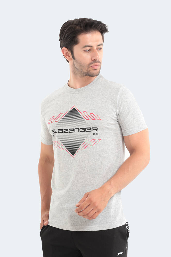 Slazenger MARQUES Erkek Kısa Kollu T-Shirt Açık Gri