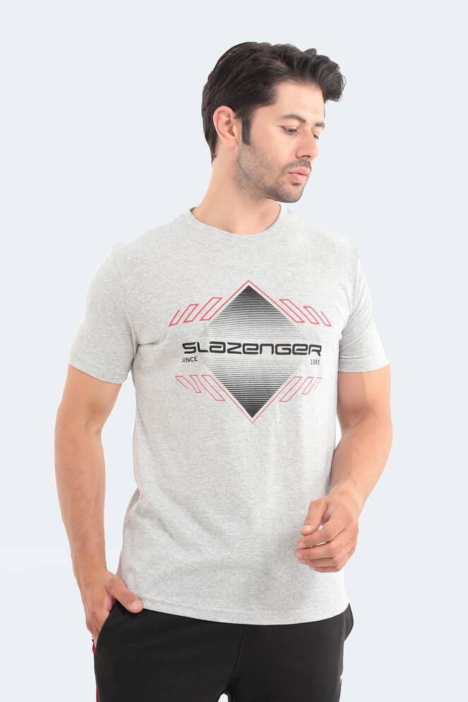 Slazenger MARQUES Erkek Kısa Kollu T-Shirt Açık Gri