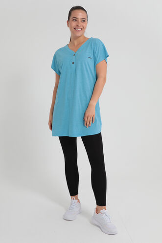 Slazenger MESHULAM Women's Short Sleeve T-Shirt Blue - Thumbnail