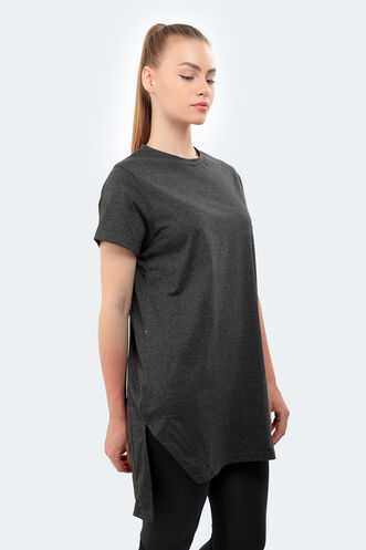 Slazenger MIDORI Women's Short Sleeve T-Shirt Dark Grey - Thumbnail