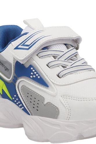 Slazenger NABIL Unisex Kids Sneaker Shoes White - Royal Blue - Thumbnail