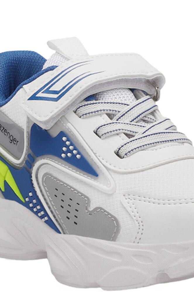 Slazenger NABIL Unisex Kids Sneaker Shoes White - Royal Blue