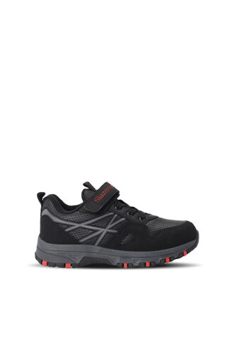 Slazenger NALA Sneaker Boys' Shoes Black - Red - Thumbnail