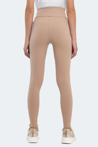 Slazenger NATALIE Women's Fitness Tights Beige - Thumbnail