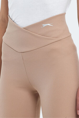 Slazenger NATALIE Women's Fitness Tights Beige - Thumbnail