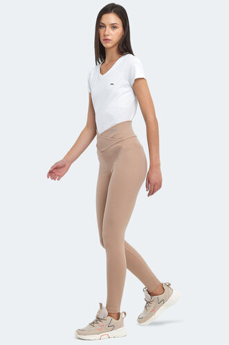 Slazenger NATALIE Women's Fitness Tights Beige - Thumbnail