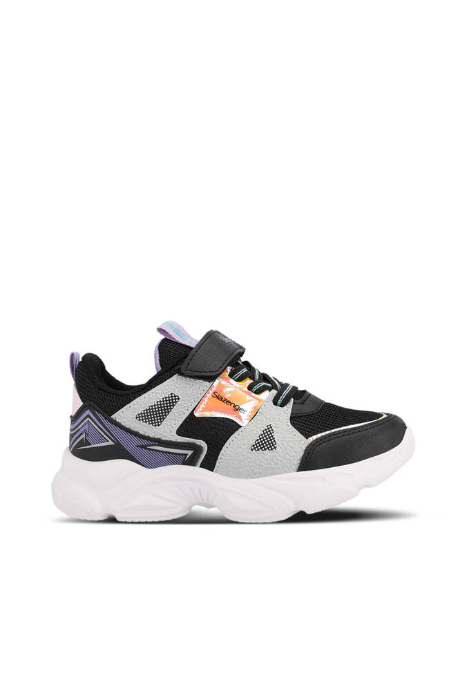 Slazenger NELSON Girls' Kids' Sneaker Shoes Black - Purple