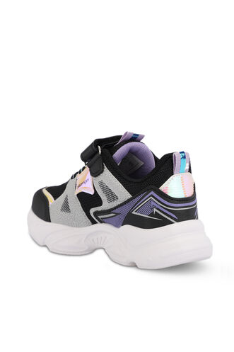 Slazenger NELSON Girls' Kids' Sneaker Shoes Black - Purple - Thumbnail