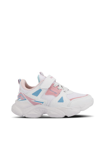 Slazenger NELSON Girls' Kids' Sneaker Shoes White - Pink - Thumbnail