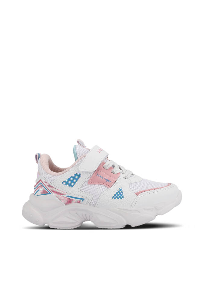 Slazenger NELSON Girls' Kids' Sneaker Shoes White - Pink