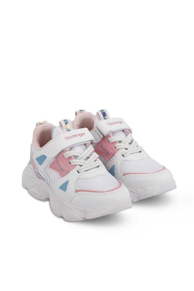 Slazenger NELSON Girls' Kids' Sneaker Shoes White - Pink