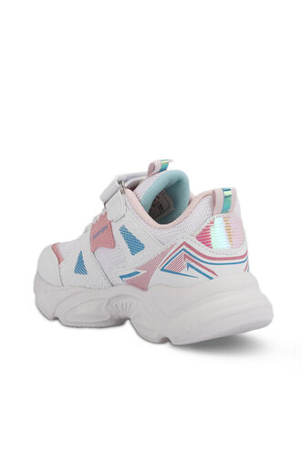 Slazenger NELSON Girls' Kids' Sneaker Shoes White - Pink - Thumbnail