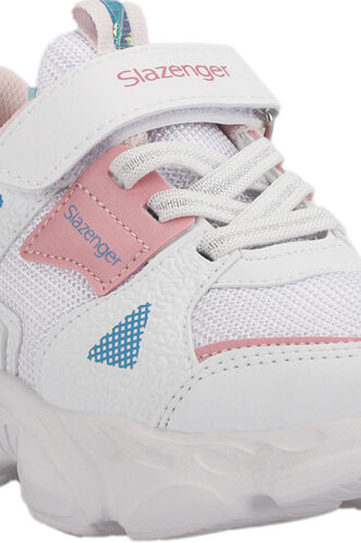 Slazenger NELSON Girls' Kids' Sneaker Shoes White - Pink - Thumbnail