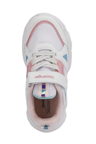 Slazenger NELSON Girls' Kids' Sneaker Shoes White - Pink - Thumbnail