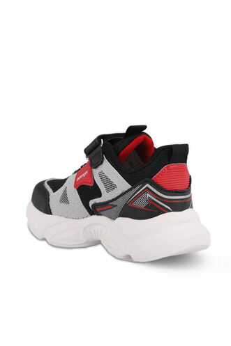 Slazenger NELSON Unisex Kids' Sneaker Shoes Black - Red - Thumbnail