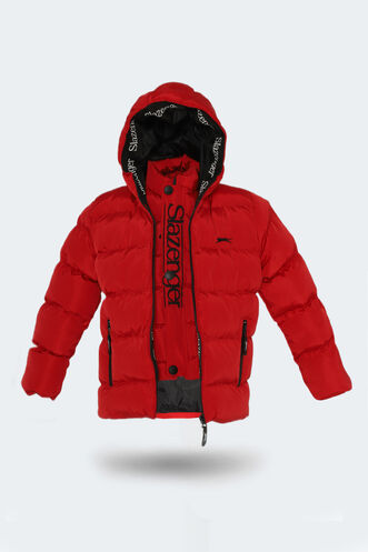 Slazenger NEONS Unisex Kids Coat & Jacket Red - Thumbnail