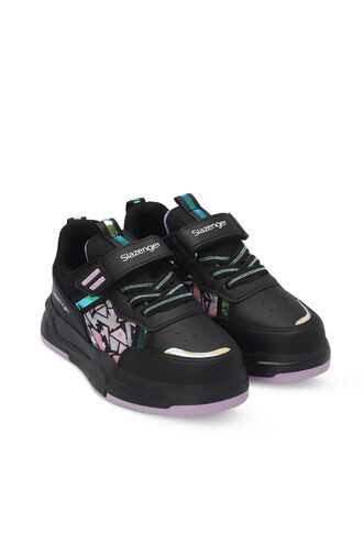 Slazenger NIAGARA Girls' Sneaker Shoes Black - Purple - Thumbnail