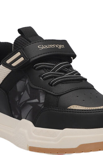 Slazenger NIAGARA Unisex Kids Sneaker Shoes Black - Beige - Thumbnail