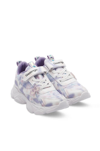 Slazenger NIGERIA Girls' Kids' Sneaker Shoes White - Lilac - Thumbnail