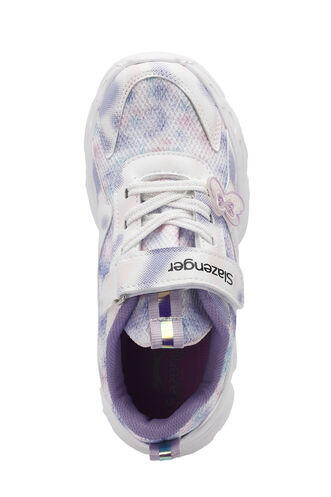 Slazenger NIGERIA Girls' Kids' Sneaker Shoes White - Lilac - Thumbnail