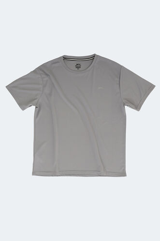 Slazenger ODALIS Large Size Men's Short Sleeve T-Shirt Light Grey - Thumbnail