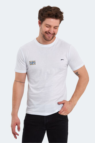 Slazenger PACET Erkek Kısa Kollu T-Shirt Beyaz - Thumbnail