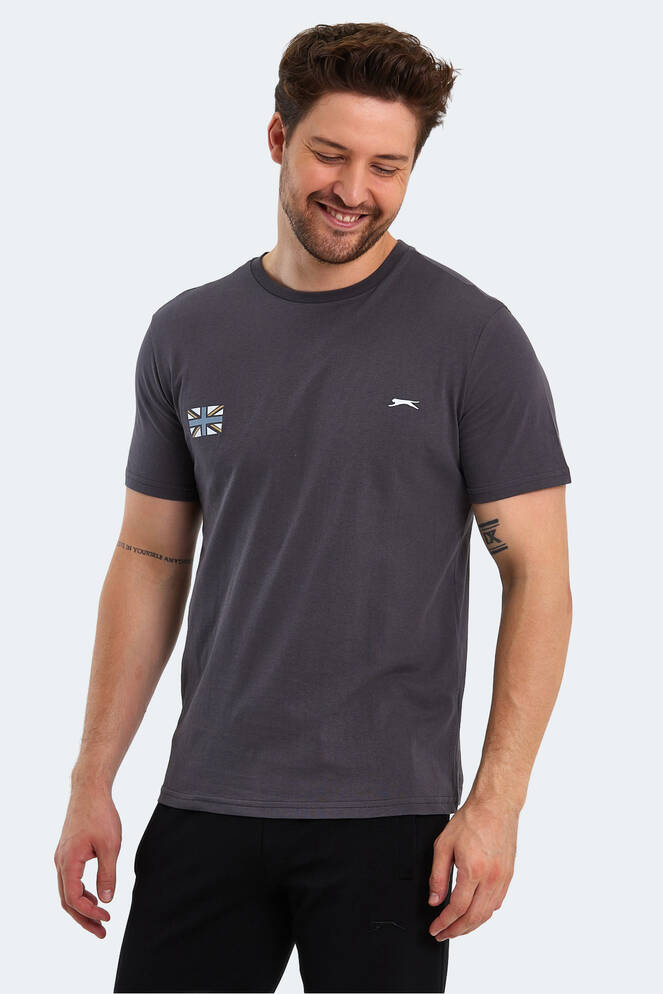 Slazenger PACET Erkek Kısa Kollu T-Shirt Koyu Gri