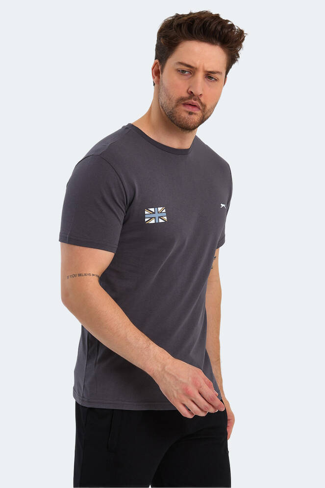 Slazenger PACET Erkek Kısa Kollu T-Shirt Koyu Gri