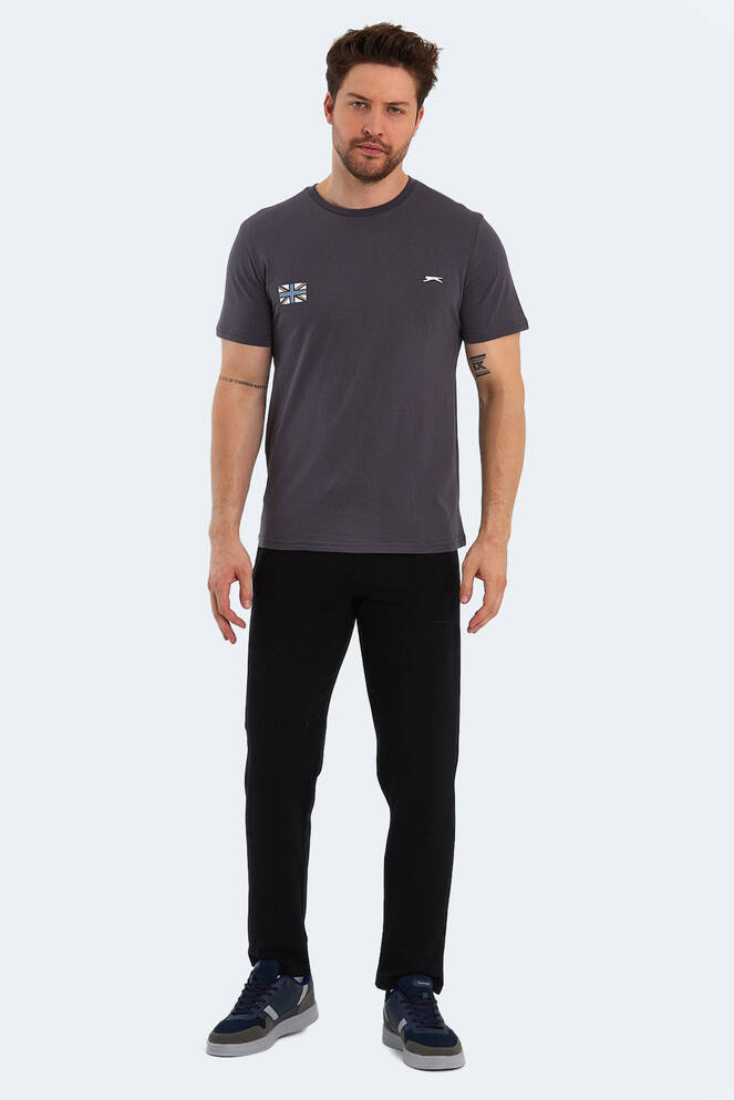 Slazenger PACET Erkek Kısa Kollu T-Shirt Koyu Gri