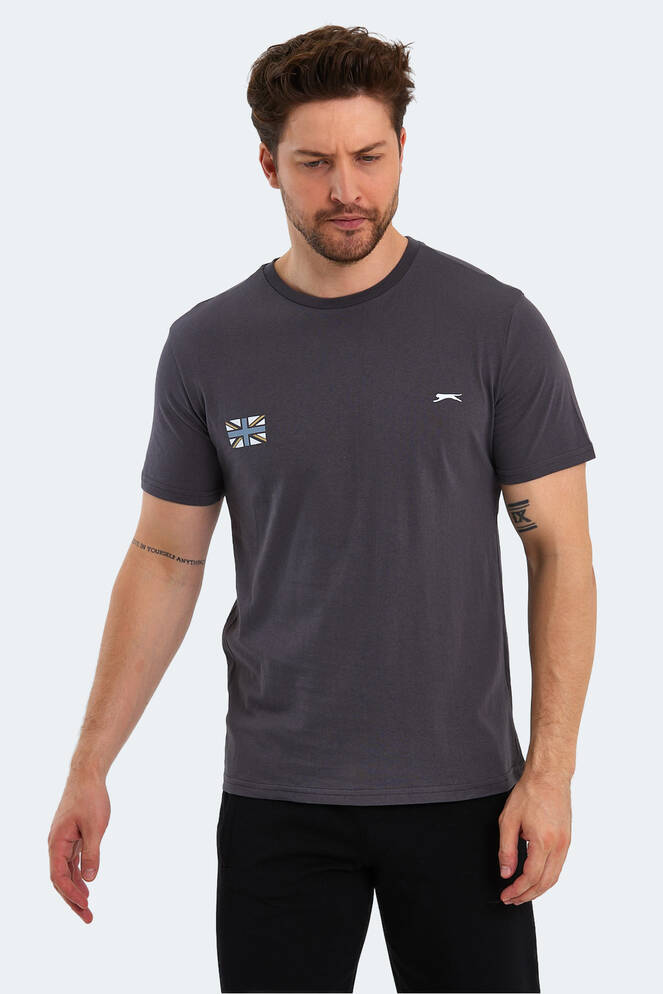 Slazenger PACET Men's Short Sleeve T-Shirt Dark Grey