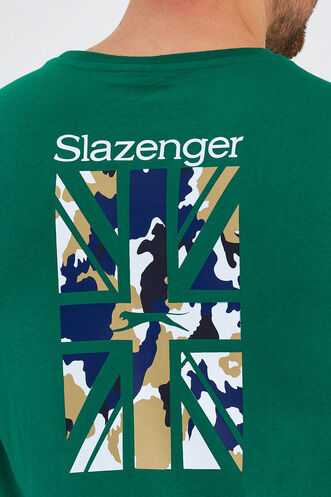 Slazenger PACET Men's Short Sleeve T-Shirt Green - Thumbnail