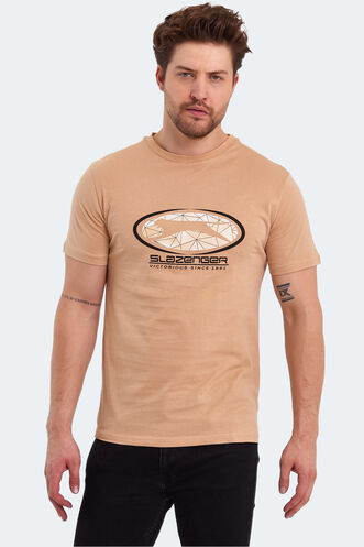 Slazenger PACKER Erkek T-Shirt Bej - Thumbnail