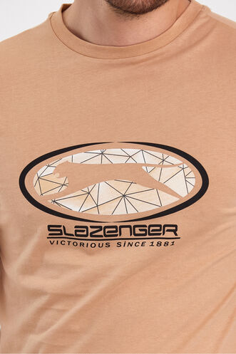 Slazenger PACKER Erkek T-Shirt Bej - Thumbnail