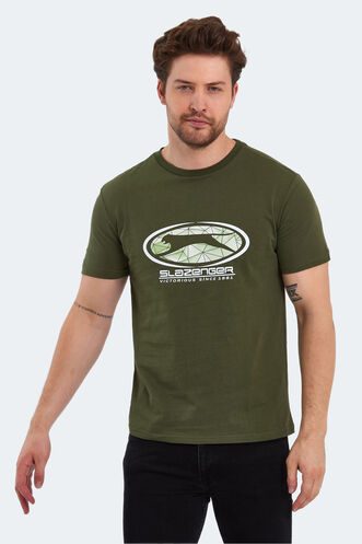 Slazenger PACKER Erkek T-Shirt Haki - Thumbnail