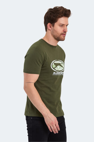 Slazenger PACKER Erkek T-Shirt Haki - Thumbnail