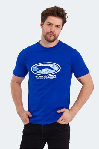 Slazenger PACKER Erkek T-Shirt Saks Mavi - Thumbnail