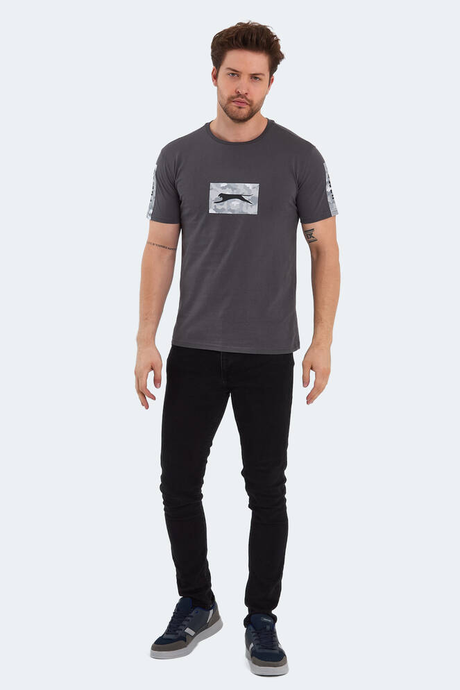 Slazenger PADERAU Erkek T-Shirt Koyu Gri