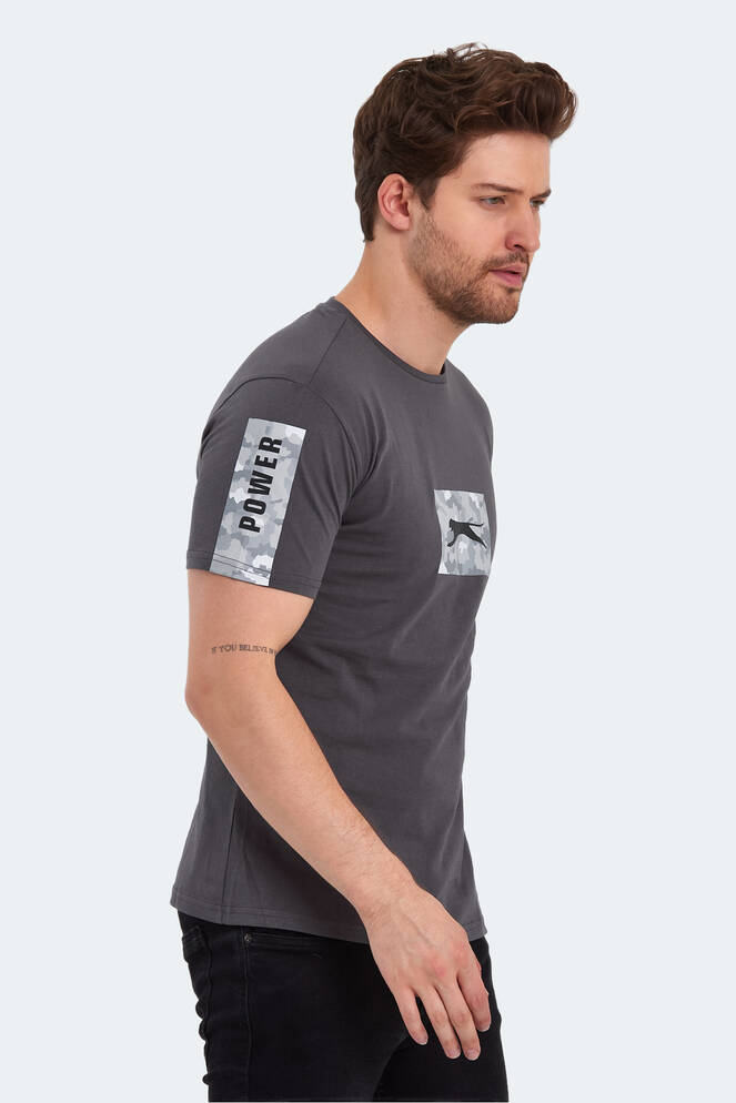 Slazenger PADERAU Erkek T-Shirt Koyu Gri